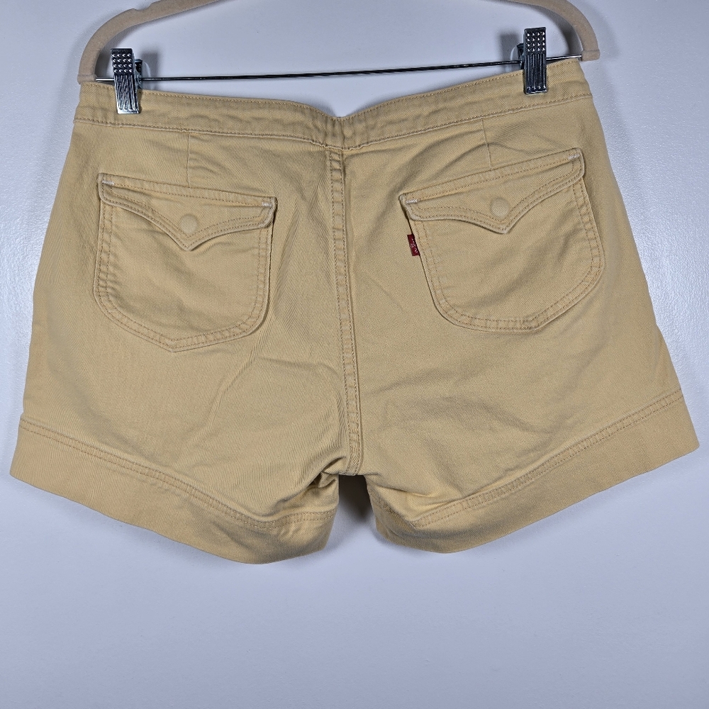 Levi's 545 Y2K Yellow Cotton Stretch Denim Jean Shorts Womens Size 10 - Picture 9 of 13
